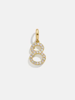 Pavé Number Cluster Charm - 8