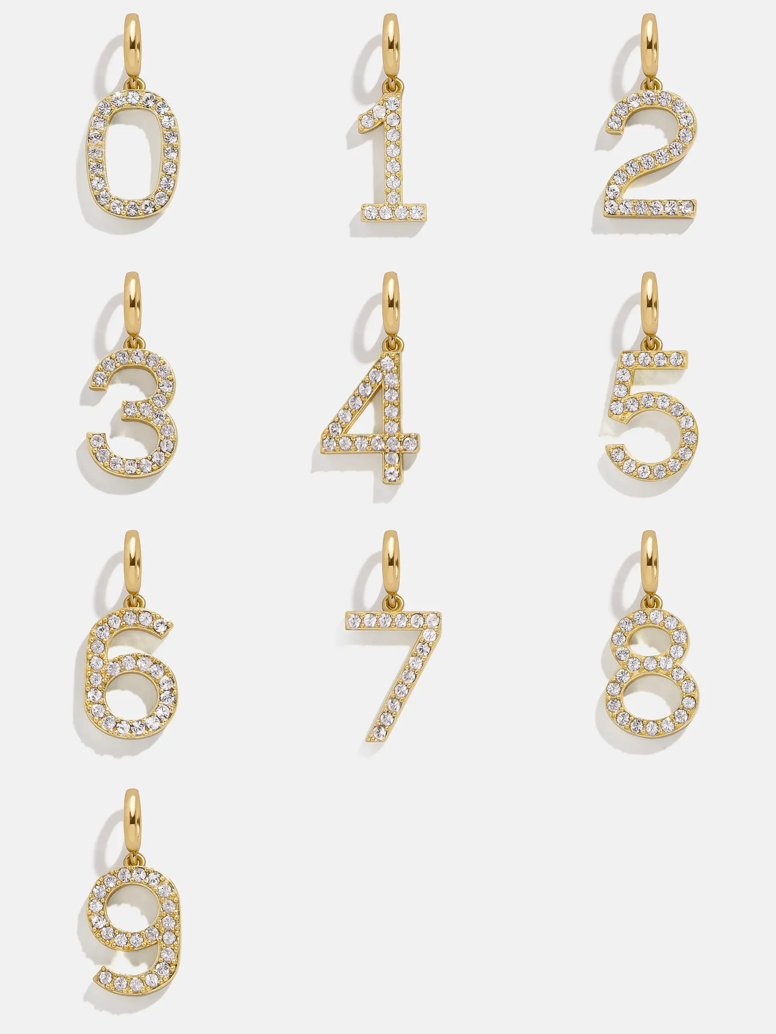 Pavé Number Cluster Charm - 8
