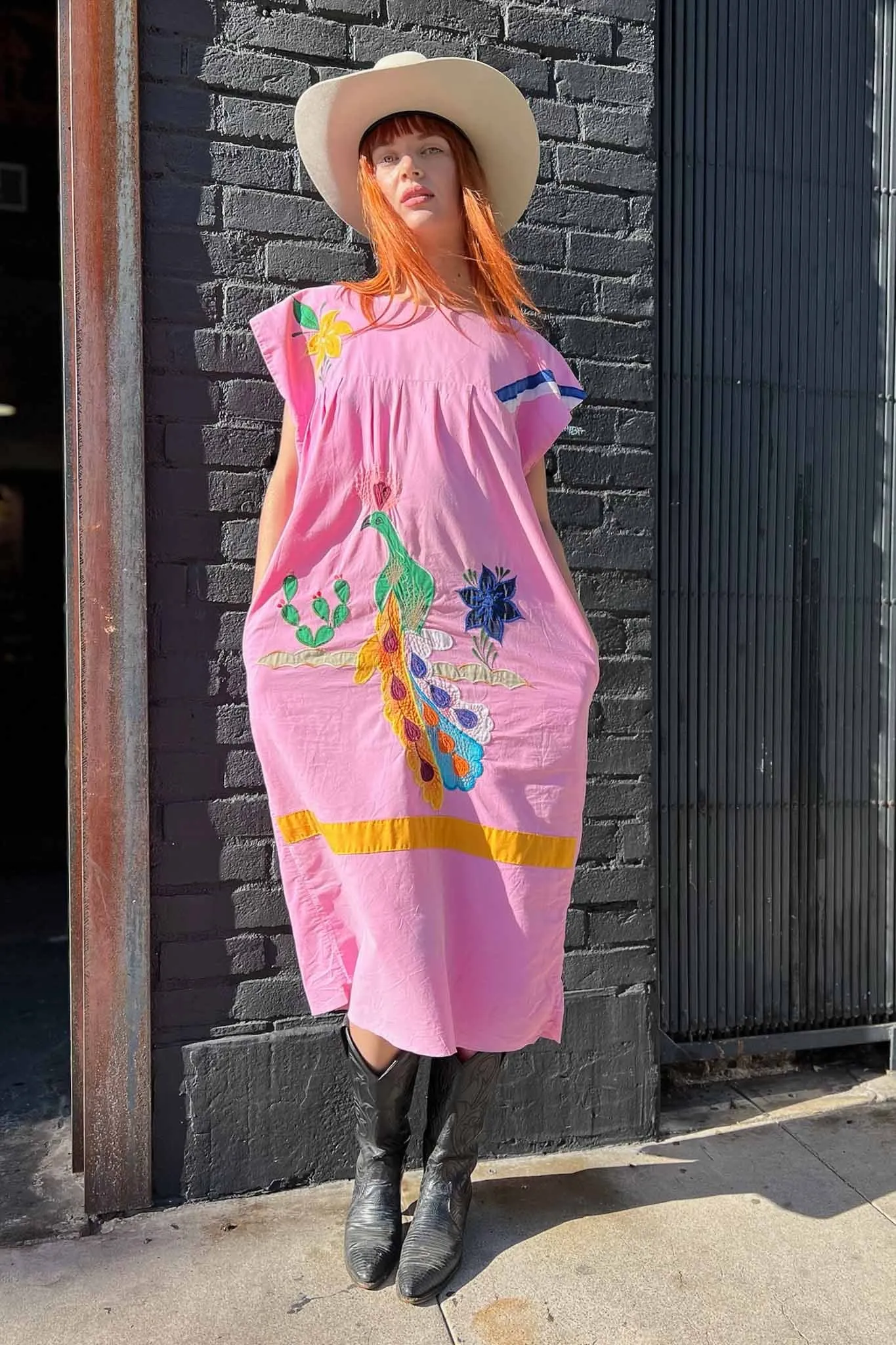 Pink Peacock Smock
