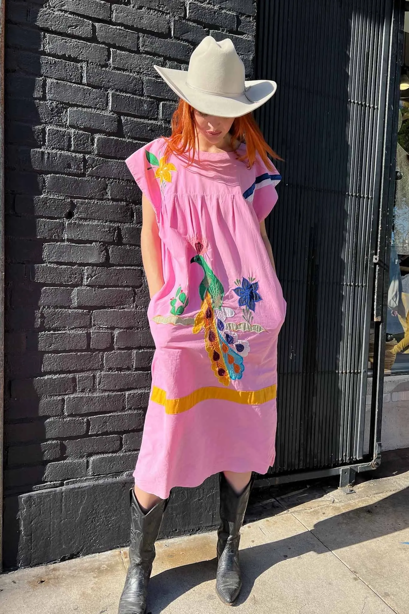 Pink Peacock Smock