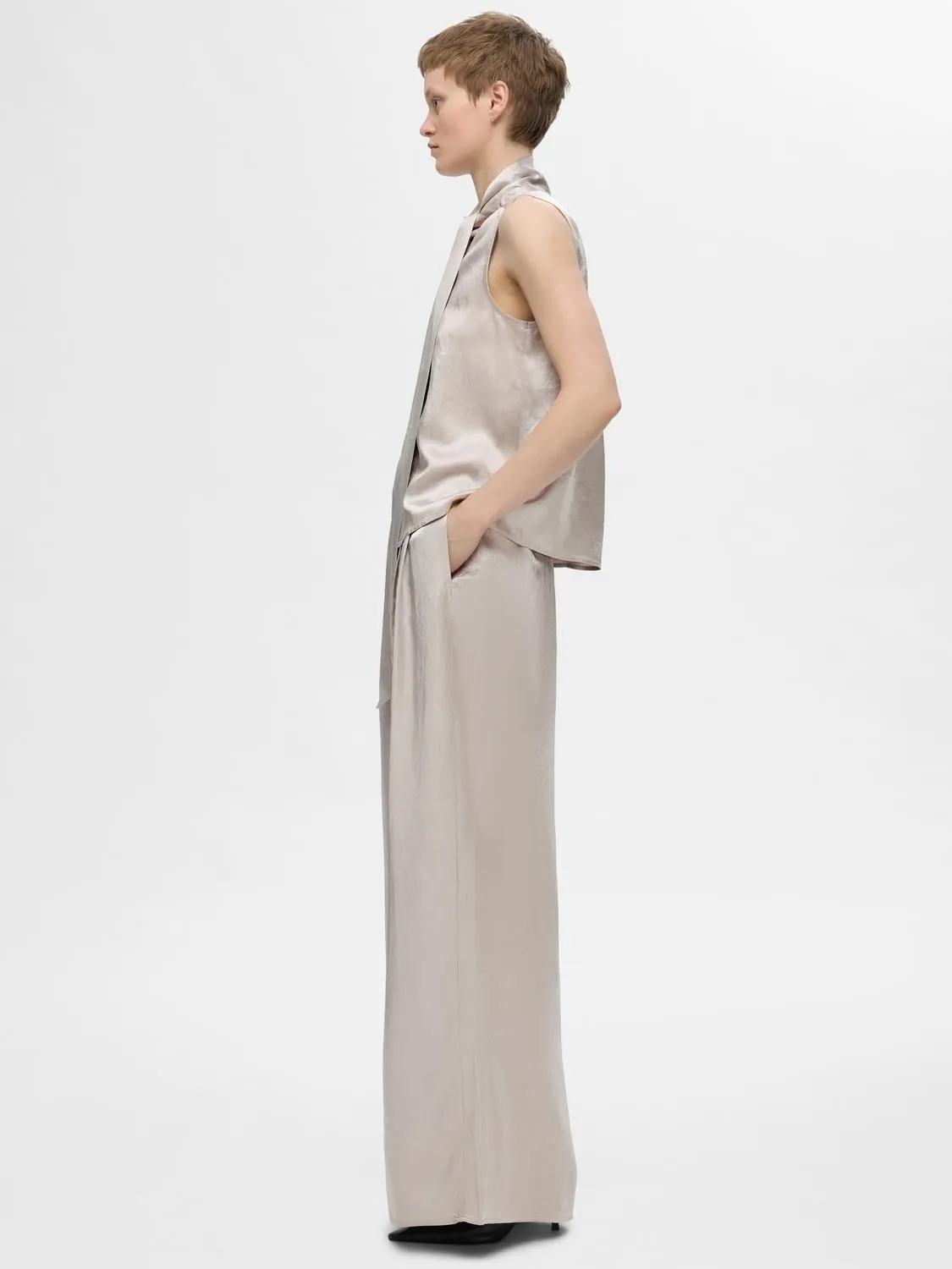 Selene High Waist Trousers - Selected Femme