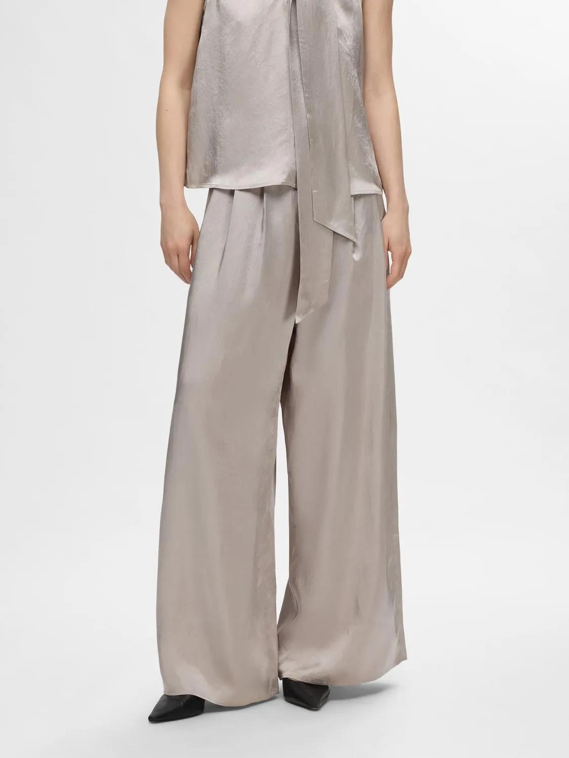 Selene High Waist Trousers - Selected Femme