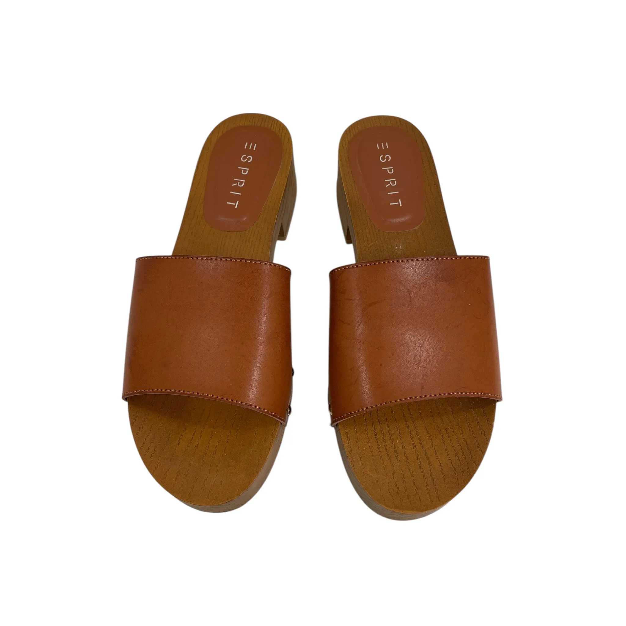 Shoes Heels Platform By Esprit In Brown, Size:10