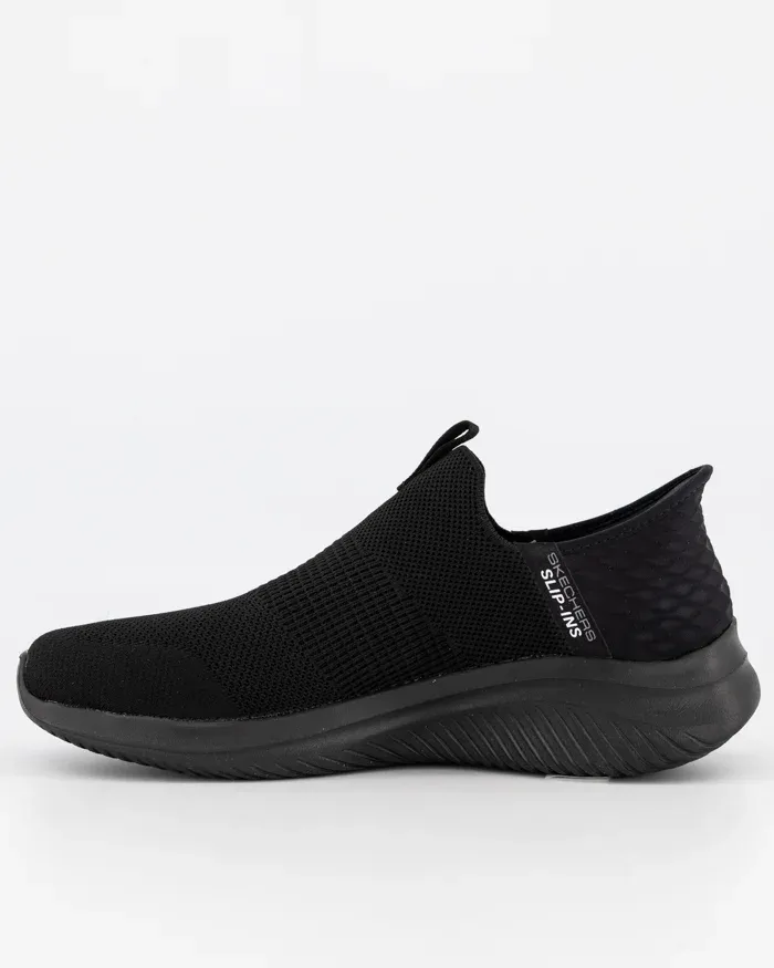 Skechers Slip Ins Ultra Flex 3.0 Smooth Step Black/Black Wide Mens