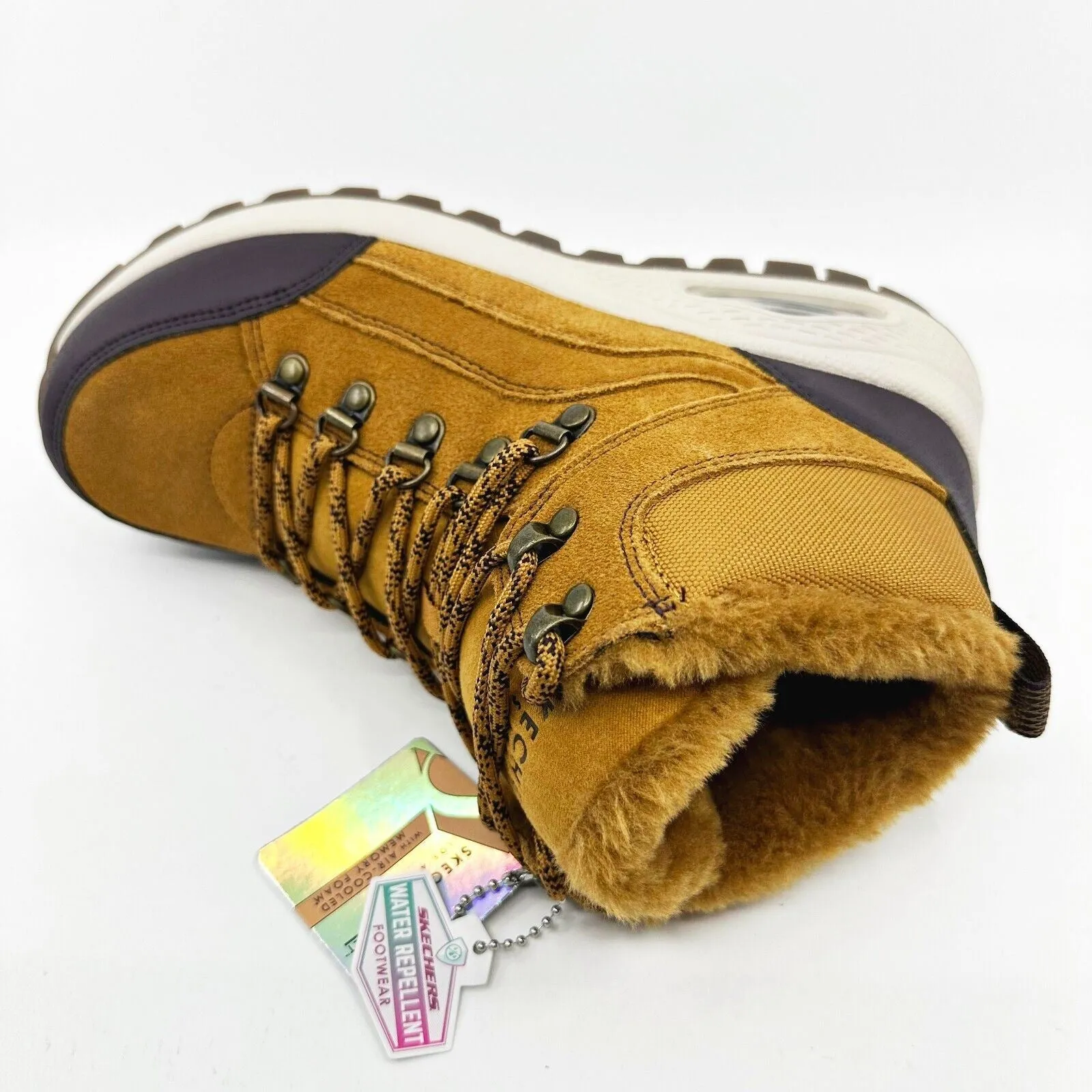 Skechers Uno Rugged Winter Feels Wheat Womens Size 8 Boot Sneakers