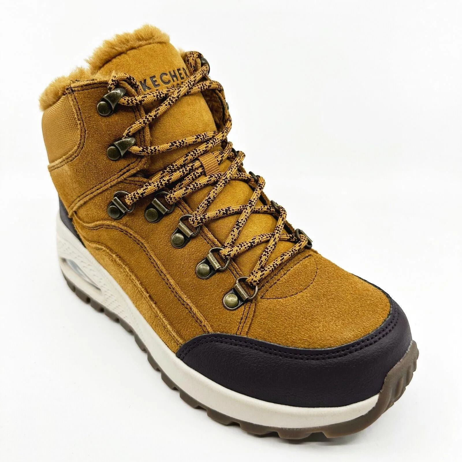 Skechers Uno Rugged Winter Feels Wheat Womens Size 8 Boot Sneakers