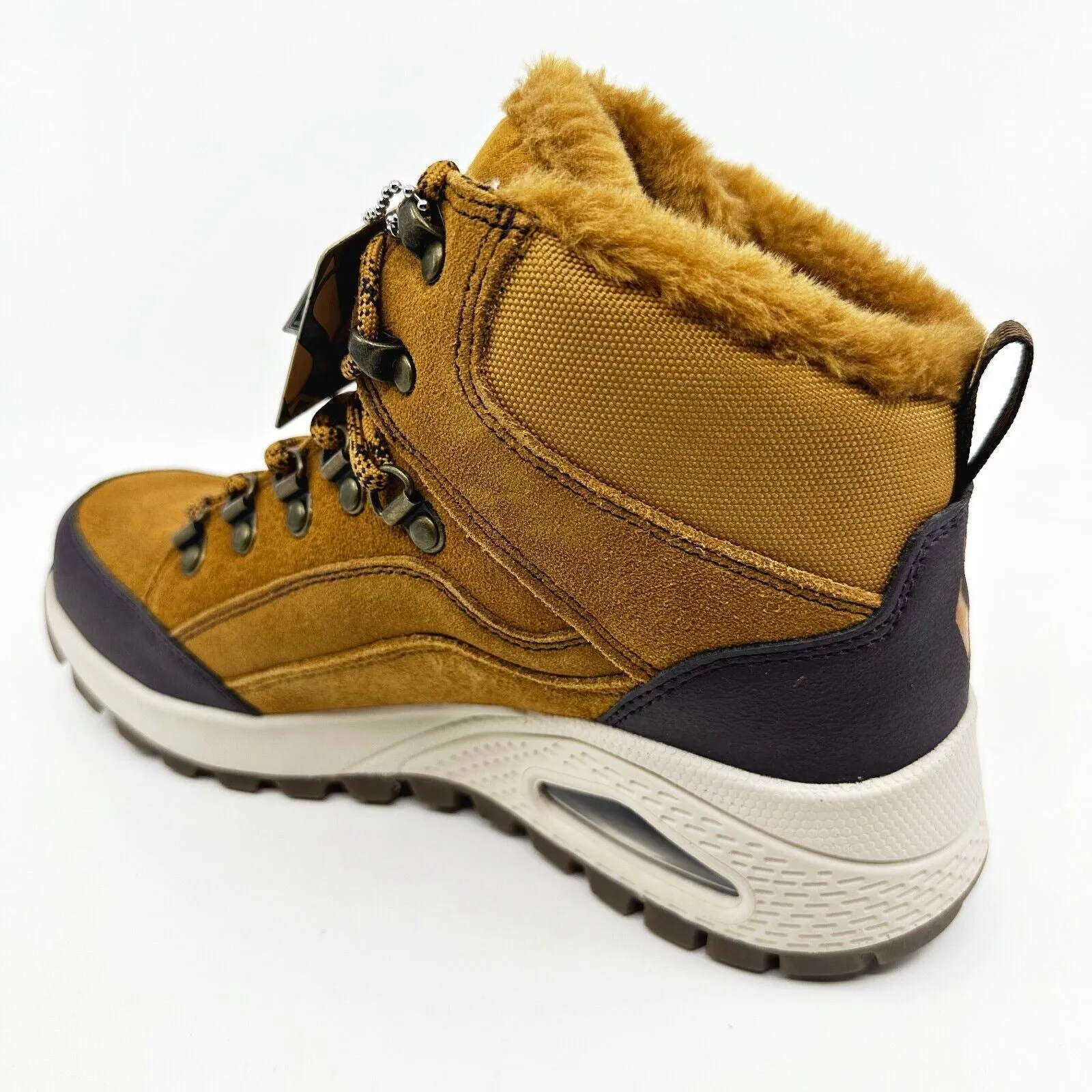 Skechers Uno Rugged Winter Feels Wheat Womens Size 8 Boot Sneakers