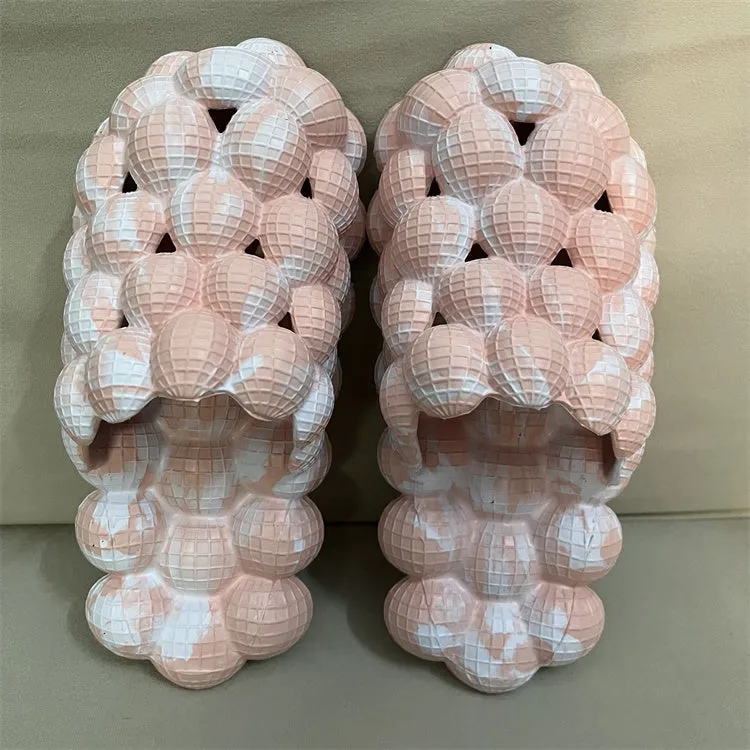 TikTok TRENDY Massage Rhinestone Bubble Slippers