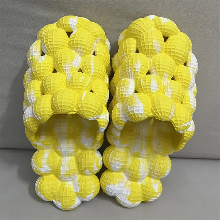 TikTok TRENDY Massage Rhinestone Bubble Slippers