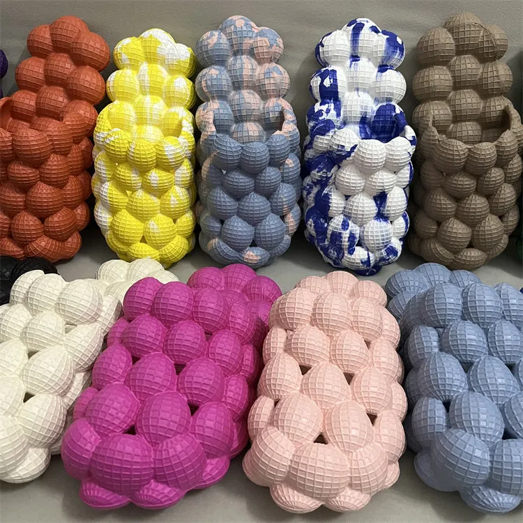 TikTok TRENDY Massage Rhinestone Bubble Slippers