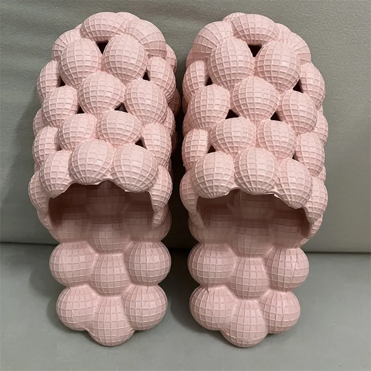 TikTok TRENDY Massage Rhinestone Bubble Slippers
