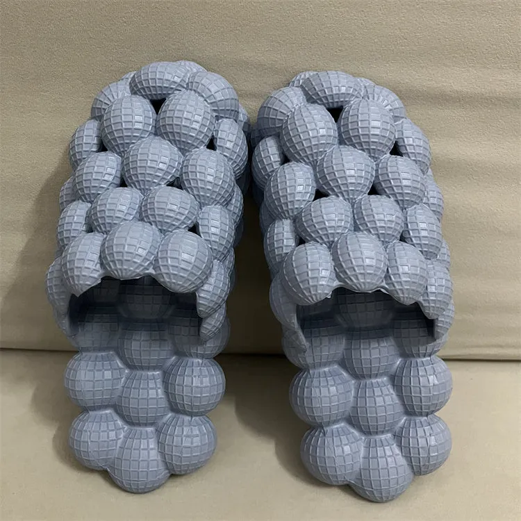 TikTok TRENDY Massage Rhinestone Bubble Slippers
