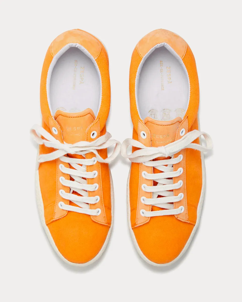 ZSPRT Toile Coton Orange Clair Low Top Sneakers
